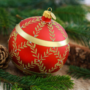 Brink Nordic Single Large Red/Gold Luxury Bauble