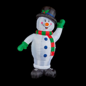 Inflatable Lit Waving Snowman