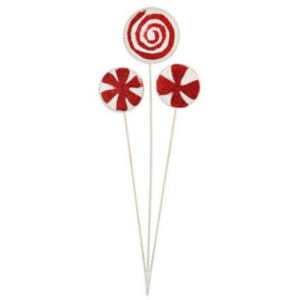 45cm Red and White Triple Lollipop