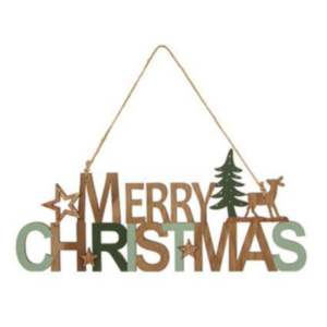 29cm Wooden Merry Christmas Sign