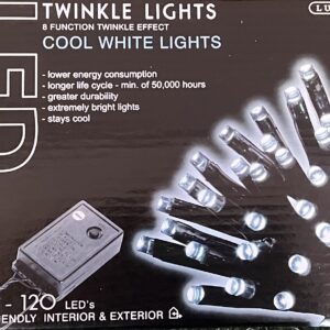 120 Twinkle Lights Cool White LED