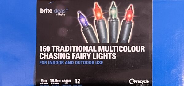 160 Traditional Multicolour Chasing Fairy Lights