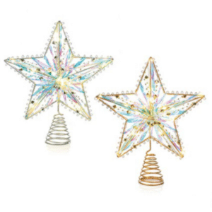 Star Tree Topper with lit Pin Wire